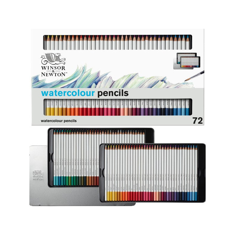 Boîte métal de 72 crayons aquarelle W&N