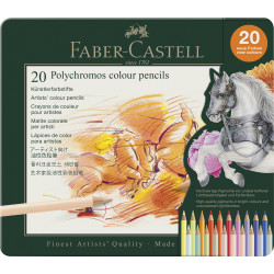 Boîte métal de 20 crayons Polychromos - Faber-Castell