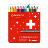 Boite métal de 18 crayons aquarelle Swisscolor