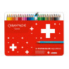 Boite métal de 30 crayons aquarelle Swisscolor