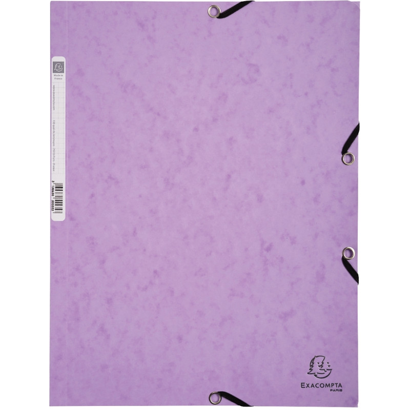 Chemise 3 rabats à élastiques AQUAREL en carte lustrée 400g, coloris a