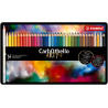 Boîte métal de 36 crayons de couleur fusain pastel CarbOthello ARTY+