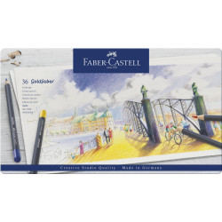 Boîte métal de 36 crayons de couleur Goldfaber