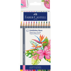Boîte de 12 crayons Goldfaber Aqua - Tropical Blossoms - Faber-Castell