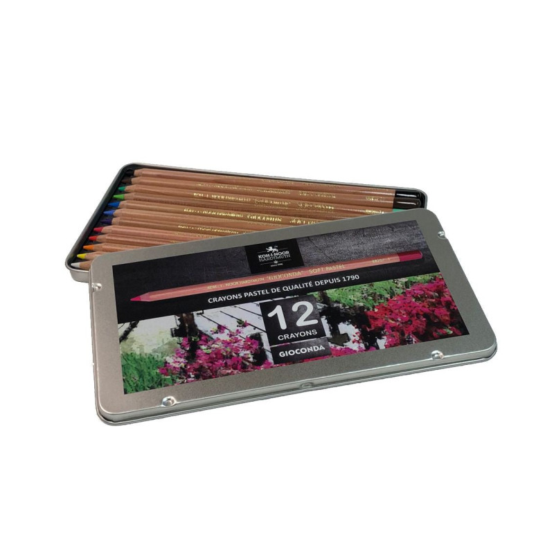Boîte métal Crayons pastels Gioconda Koh-I-Noor - Boîte de 48 crayons