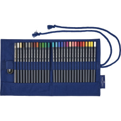 Trousse tissu 27 crayons Goldfaber permanents