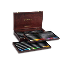 Coffret en bois de 76 Crayon aquarellable Museum