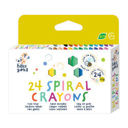Boîte de 24 crayons spiralés à la cire Haku Yoka