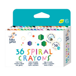 Boîte de 36 crayons spiralés à la cire Haku Yoka