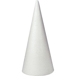 Lot de 25 cônes en styropor, hauteur 14,5 cm, diamètre 6 cm