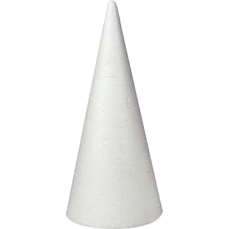 Lot de 25 cônes en styropor, hauteur 14,5 cm, diamètre 6 cm