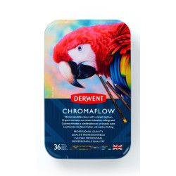 Boîte métal 36 crayons de couleurs Chromaflow