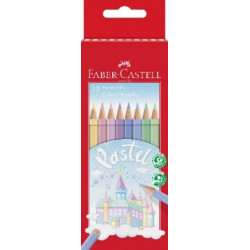 Etui carton de 10 crayons de couleurs pastels