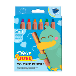 Etui de 6 crayons assortis 4 en 1 "My First"