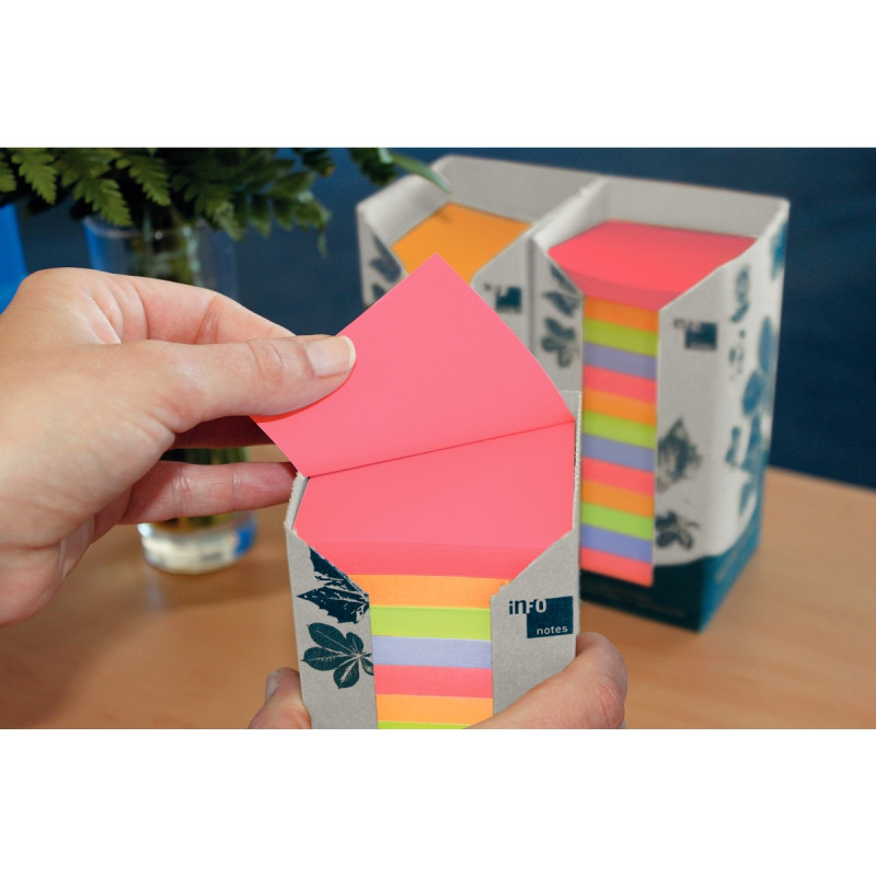Tour de 16 blocs de 100 feuilles adhésives repositionnables recyclées