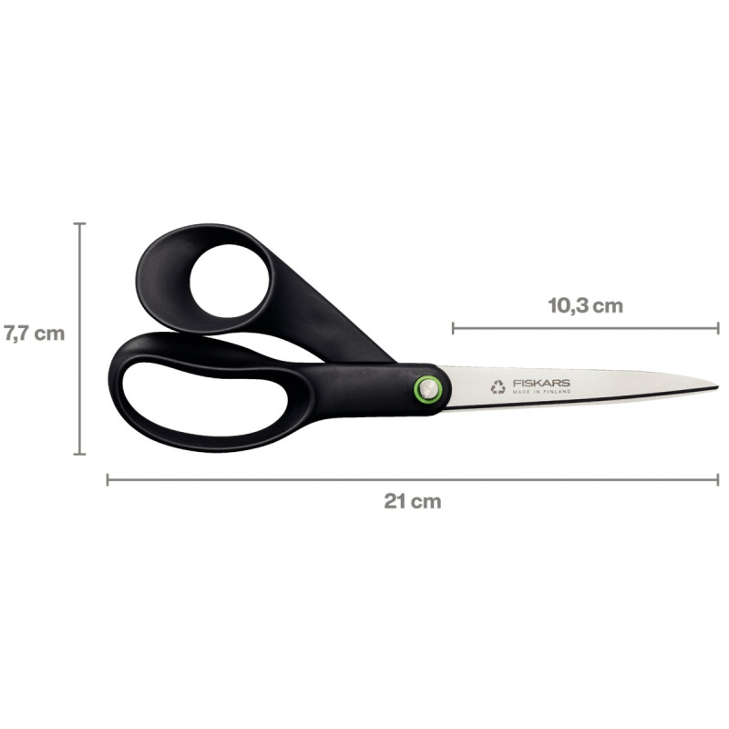 Ciseaux FISKARS recyclés multiusages droitiers 21cm