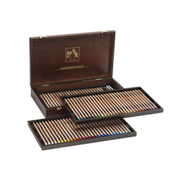 Coffret bois de 76 Crayons de couleurs Luminance