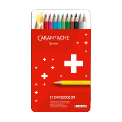 Boîte métal 12, 18 ou 30 crayons Swisscolor - Caran d'Ache - Boîte de