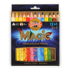 Boîte 12 + 1 crayons magic longs