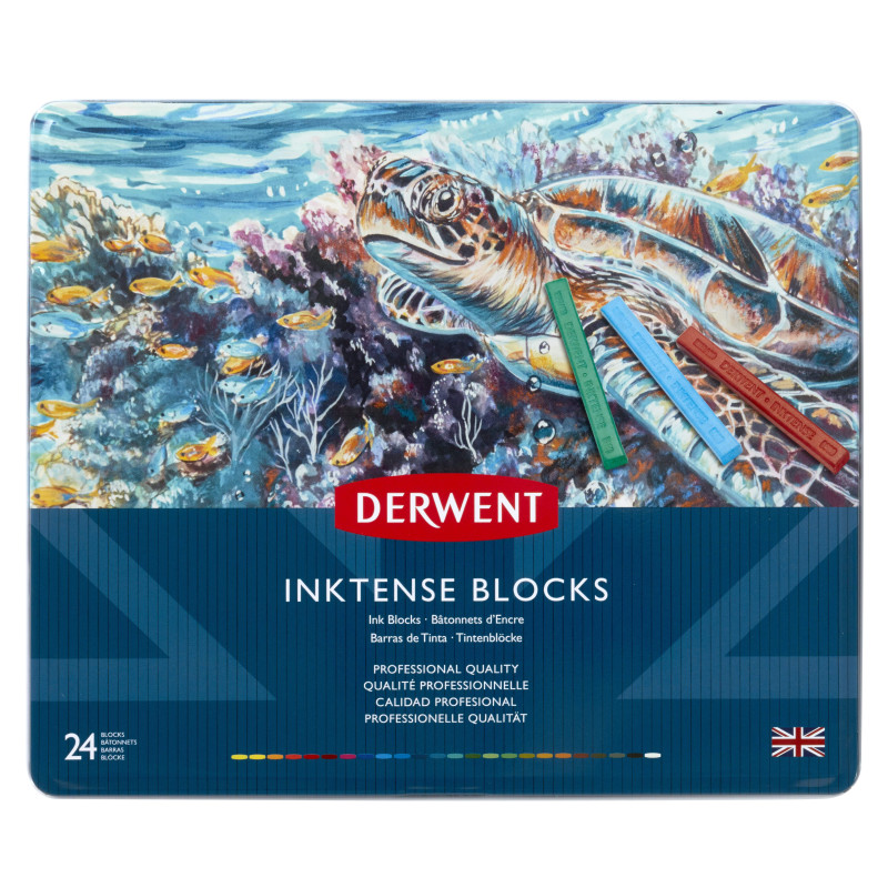 Boîte 36 craies aquarellables Inktense blocks