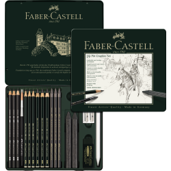 Set moyen 19 crayons fusains PITT Graphite
