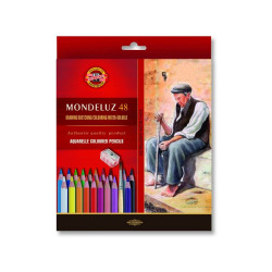 Boîte carton de 48 crayons aquarellables Mondeluz