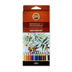 Boîte carton de 12 crayons aquarellables Mondeluz