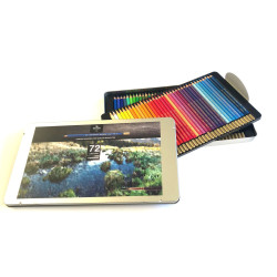 Boîte métal de 72 crayons aquarellables Mondeluz