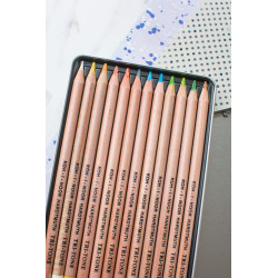 Boîte métal de 11 crayons tri-tons + blender