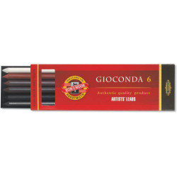 Boîte de 6 mines Gioconda assorties teintes "Beaux-Arts" diam 5.6 mm
