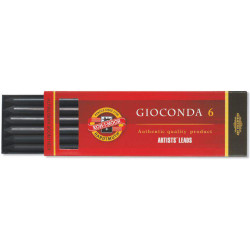 Boîte de 6 mines Gioconda assorties noires diam 5.6 mm