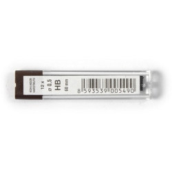 Etui de 12 mines graphite ø0,5mm HB