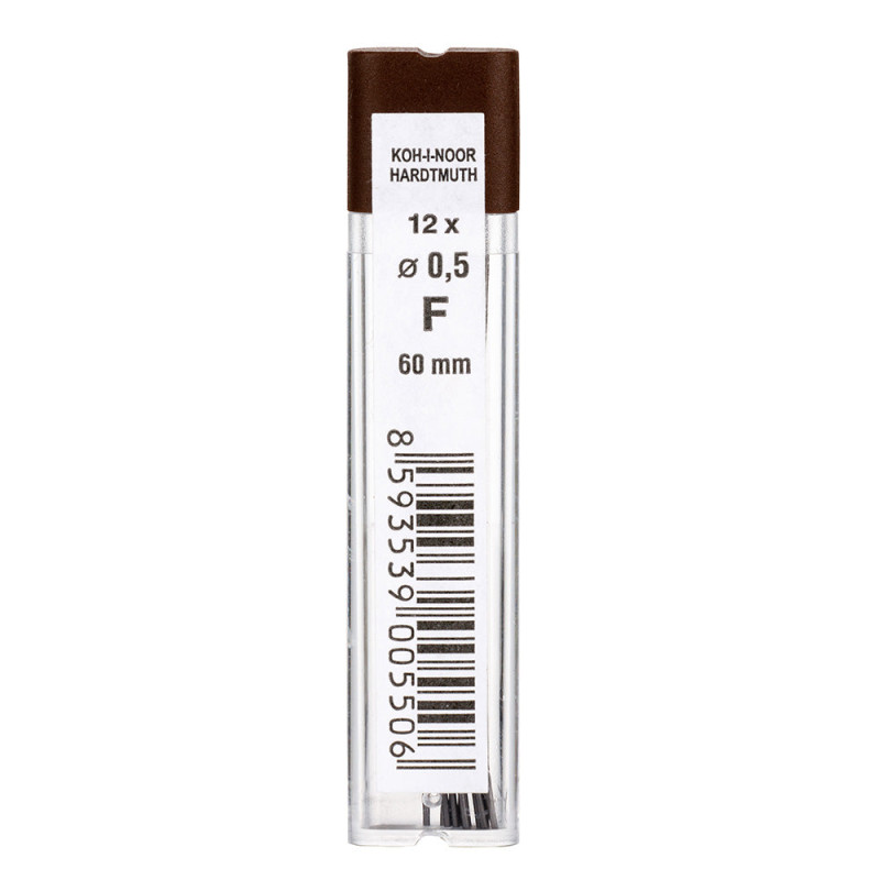 Etui de 12 mines graphite ø0,5mm F