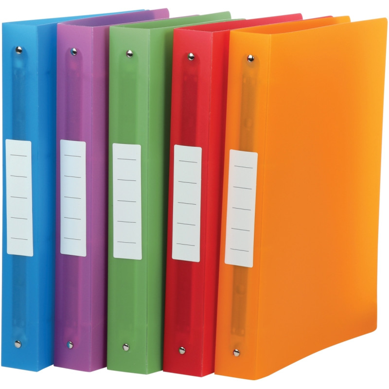 Classeur en polypropylène COLOR FRESH, format A4+, dos 4 cm, bleu roi