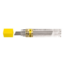 Etui de 12 mines graphite Hi-polymer SUPER diamètre 0,9 mm. B