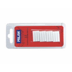 Recharges pour gomme électrique Milan - Blister de 12 gommes souples