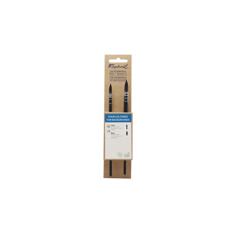 Set fond Lavis de 2 pinceaux aquarelle