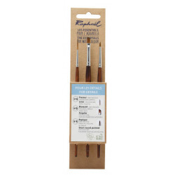 Set de 3 pinceaux aquarelle pour les détails