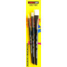 Pochette de 2 brosses plates & 1 pinceau rond