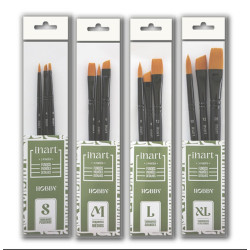 Set de 3 pinceaux Loisirs - 4 tailles - Inart - Taille L