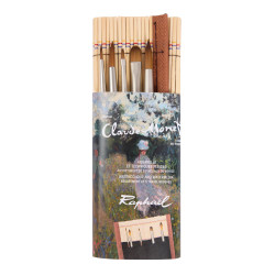 Pincelier bambou avec 5 mini-pinceaux MONET