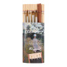 Pincelier bambou avec 5 mini-pinceaux MONET