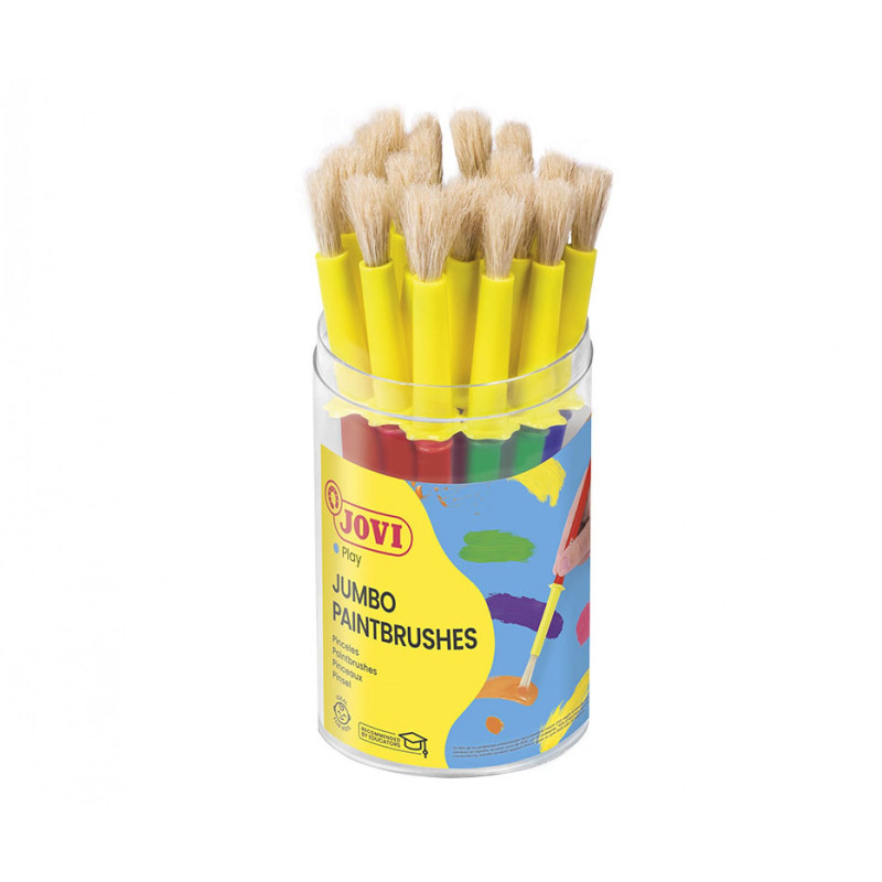 Pinceaux scolaire pot de 20 pinceaux taille moyenne