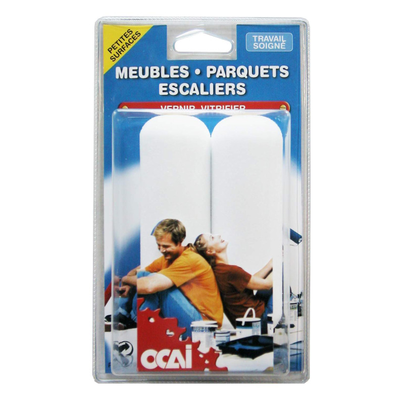 Patte de lapin mousse 110 mm, bords arrondis (x2)