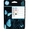 HP 912 pack de 4 cartouches d'encre noire, cyan, magenta, jaune authen