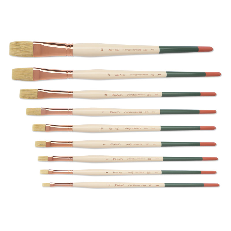 Brosse Plate Longue 365 - L'Impressionniste - 9 tailles - N°16