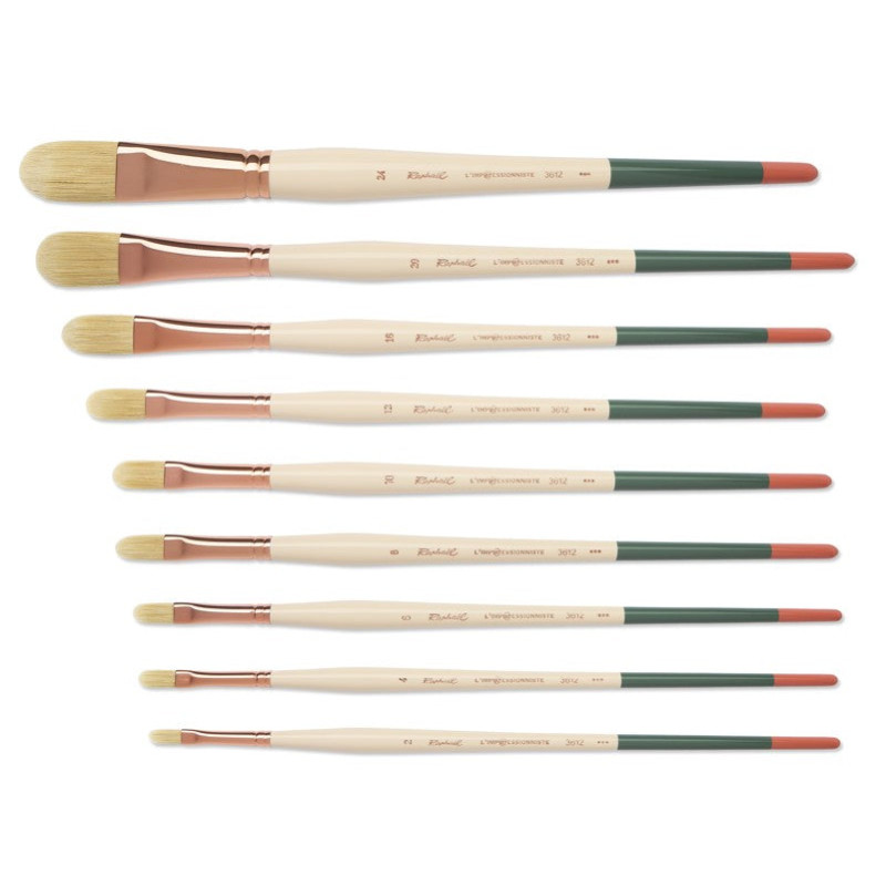 Brosse Usée Bombée 3612 - L'Impressionniste - 9 tailles - N°10