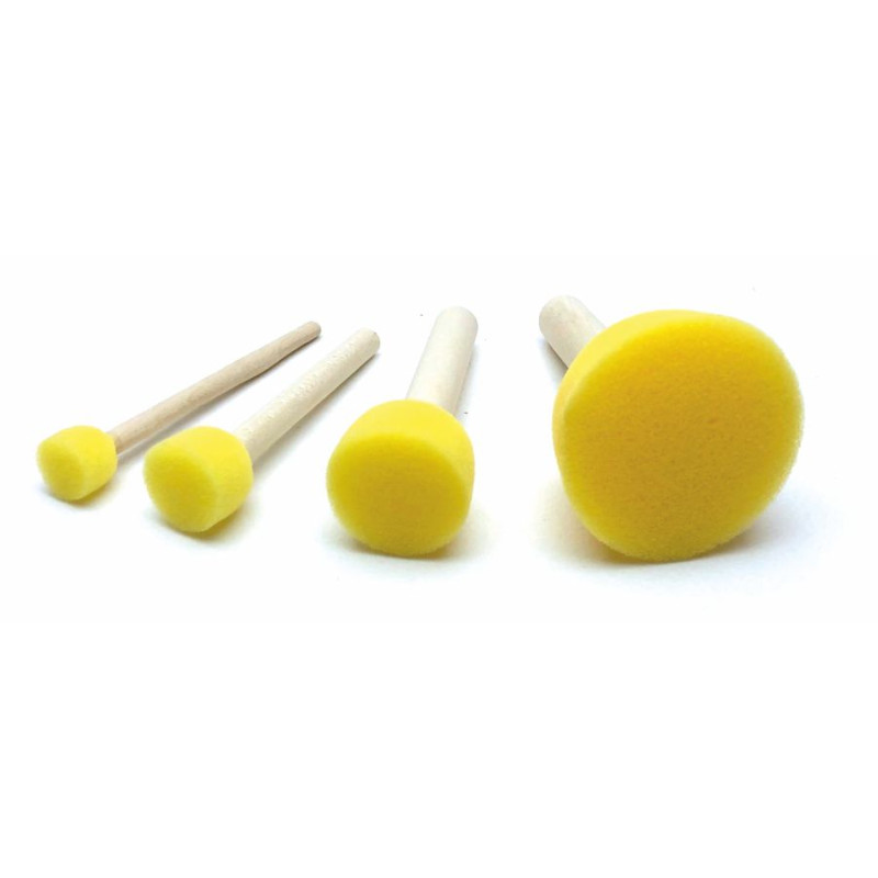 Pochette de 4 tampons mousse assortis