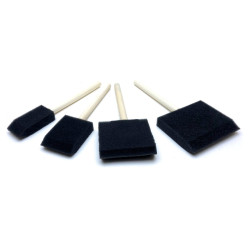 Pochette de 4 pinceaux mousse carrés