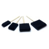 Pochette de 4 pinceaux mousse carrés